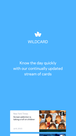 wildcard iPhone onboarding screenshot